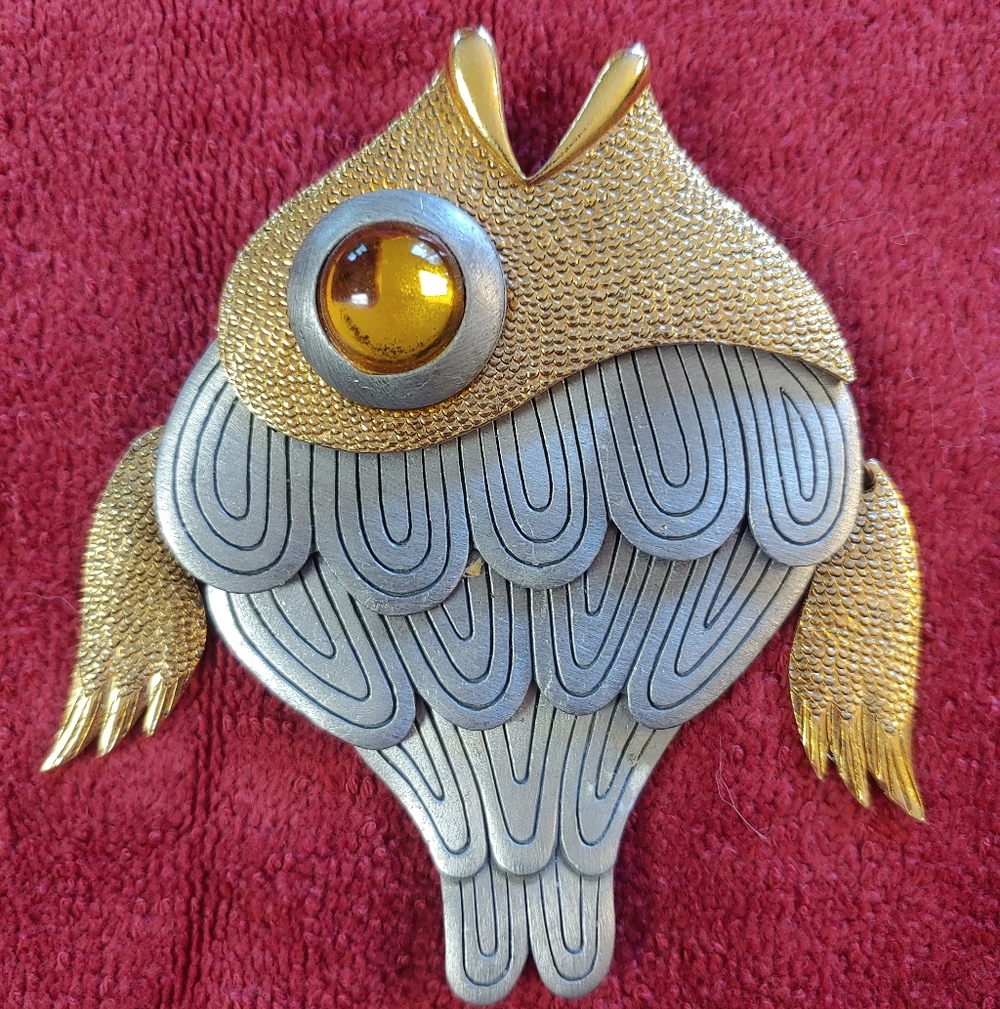 Gold and Silver Fish Pendant